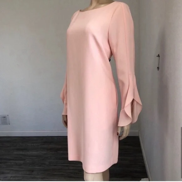 NEW Lafayette148 New York pink Emory Ruffle Cuff dress - Picture 9 of 15